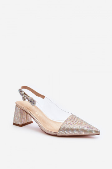 Elegantsed Kingad Terava ninaga jalatsid D&A MR91292-1 Kuldset värvi 2