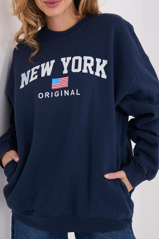 Sinine kapuutsiga kampsun