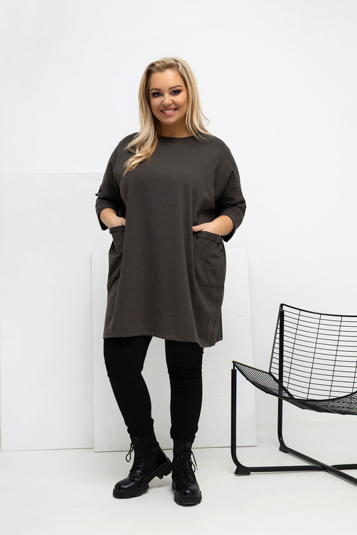 Tume kaki värvi pluus