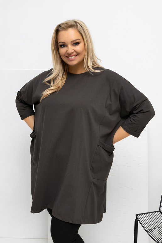 Tume kaki värvi pluus