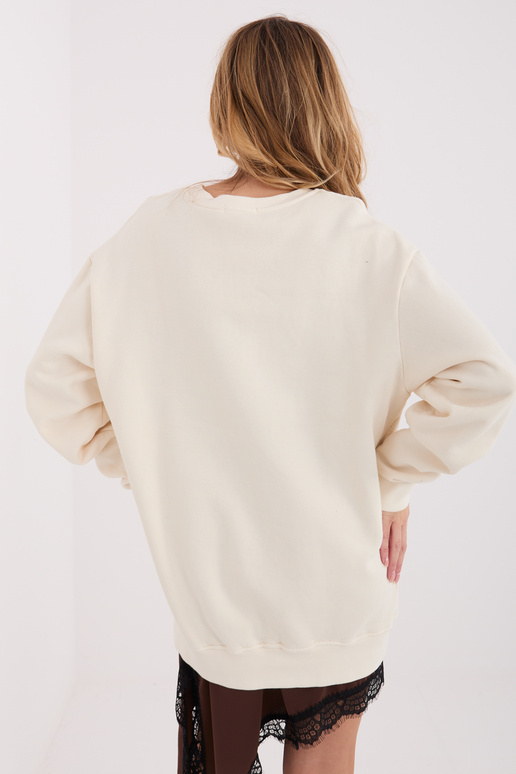 Sinine pluus ecru värvi