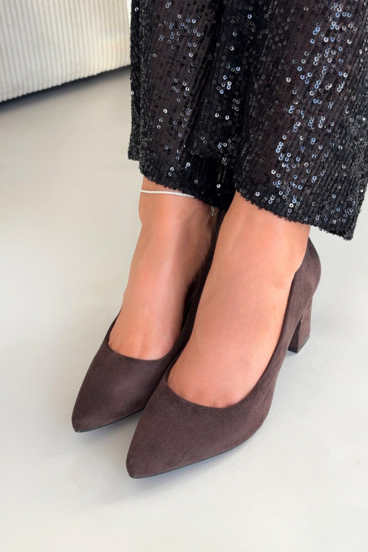 Kingad Z u kõrge jämeda kontsaga Sergio Leone PB414 Czekoladowe