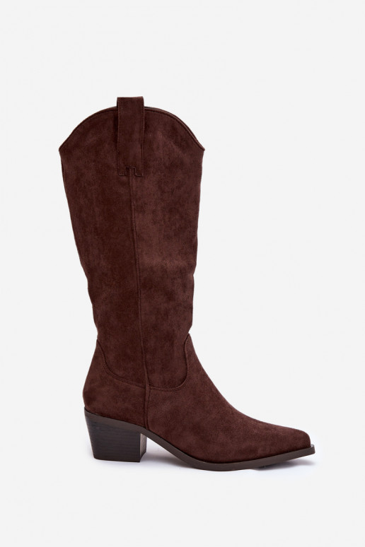 pika säärega saapad   Czekoladowe Jazelle