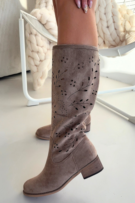  naiste pika säärega saapad  Khakivärvi Helinna