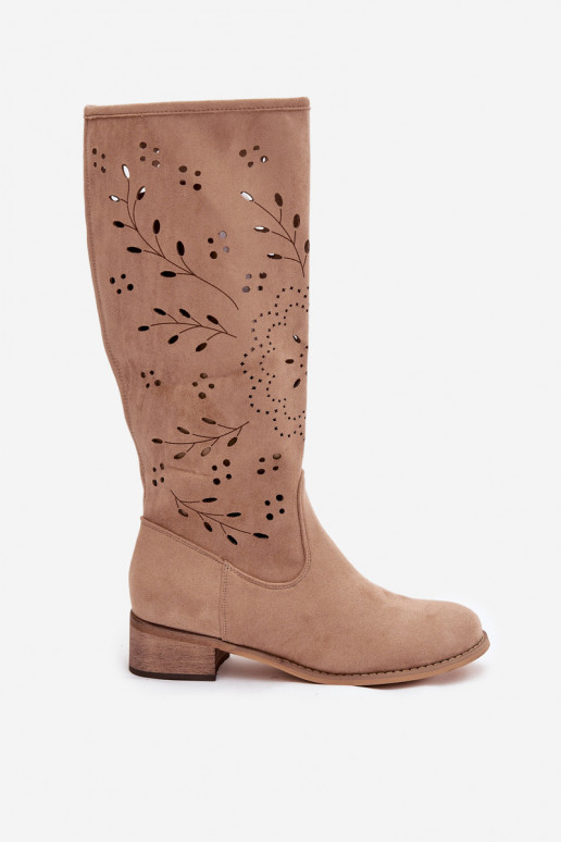  naiste pika säärega saapad  Khakivärvi Helinna