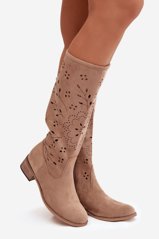  naiste pika säärega saapad  Khakivärvi Helinna