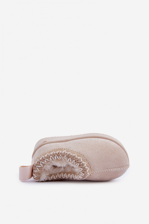 nööpidega lumesaapad Naiste poolsaapad Laste jalanõud platvormiga voodriga karusnahaga Elevandiluu värvi Vilabria