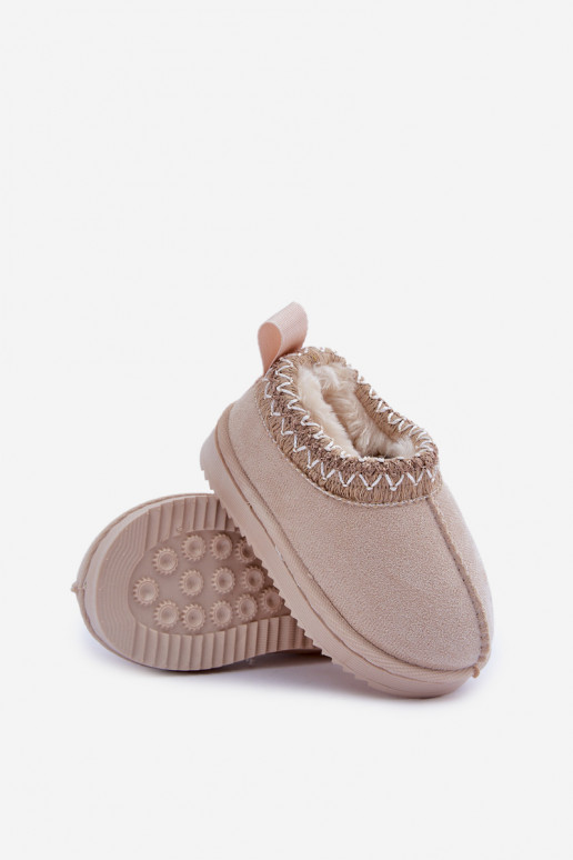 nööpidega lumesaapad Naiste poolsaapad Laste jalanõud platvormiga voodriga karusnahaga Elevandiluu värvi Vilabria