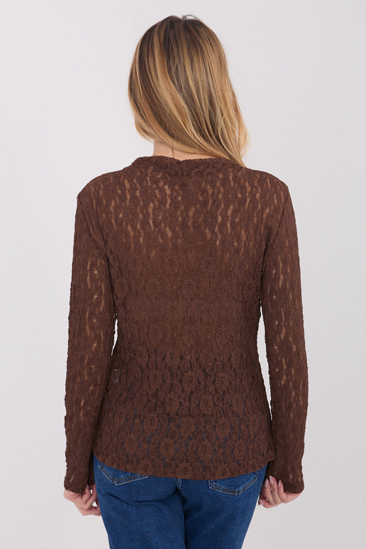 IT trükiga pluus pruun