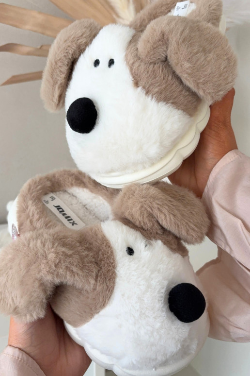 Kreemikad laste sussid karvaga „Kutsikad" Farnise