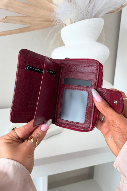 Läikiv naiste rahakott sädeleva punase värviga Luretta