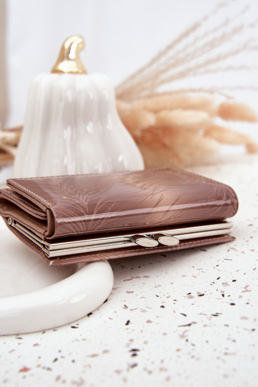 Läikiv naiste rahakott sädeleva elevandiluust värviga Cermina