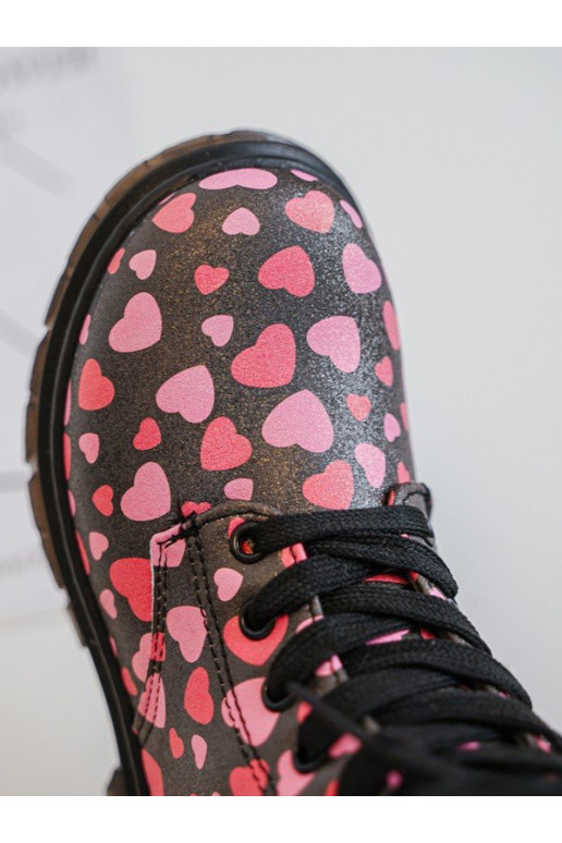 voodriga Naiste poolsaapad Laste jalanõud tõmblukuga -Tumeroosad värvi Dolida