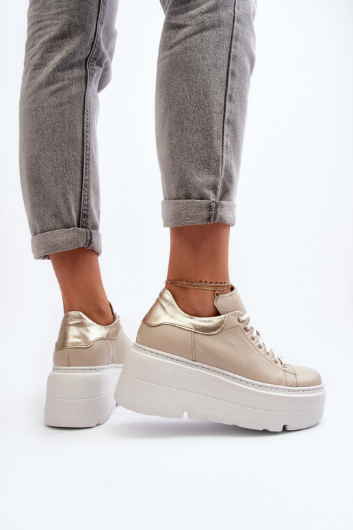 Zazoo 10165 spordijalatsid  platvormiga beeži värvi