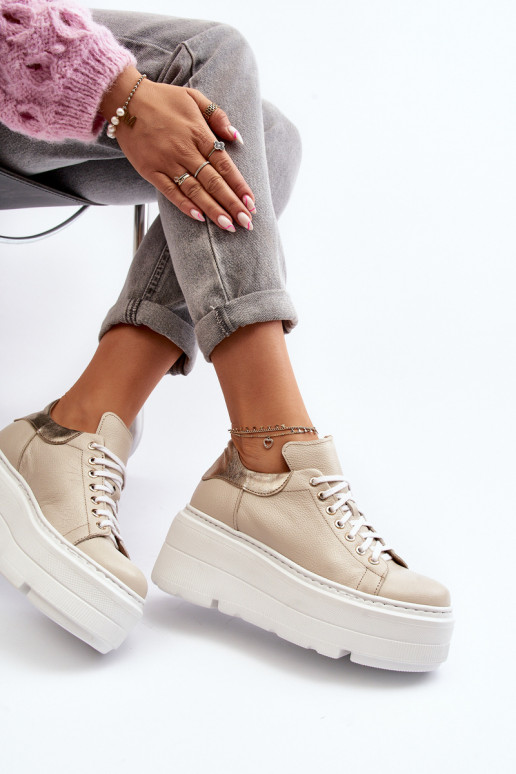 Zazoo 10165 spordijalatsid  platvormiga beeži värvi