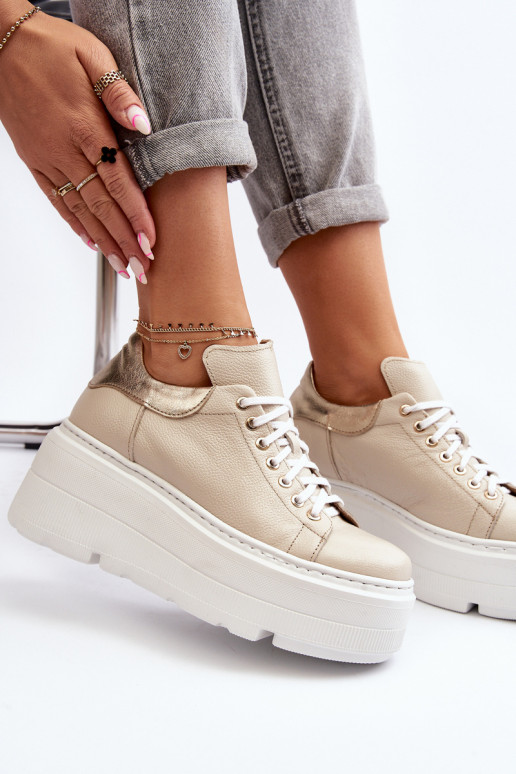 Zazoo 10165 spordijalatsid  platvormiga beeži värvi