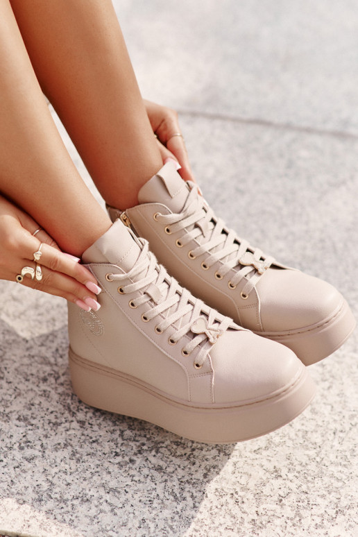     tüüpi jalanõud  platvormiga Vinceza 66707 beeži värvi