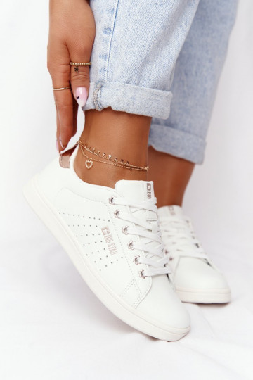 Stiilsed spordijalatsid naturaalsest nahast BIG STAR DD274583 Valget- 2