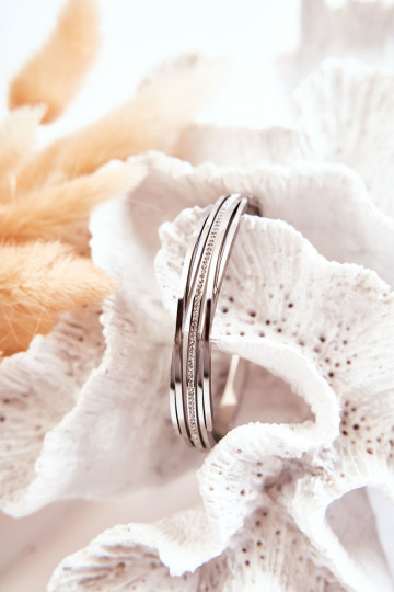 Käevõru  säravate kristallidega Hõbedat värvi Myrens 2