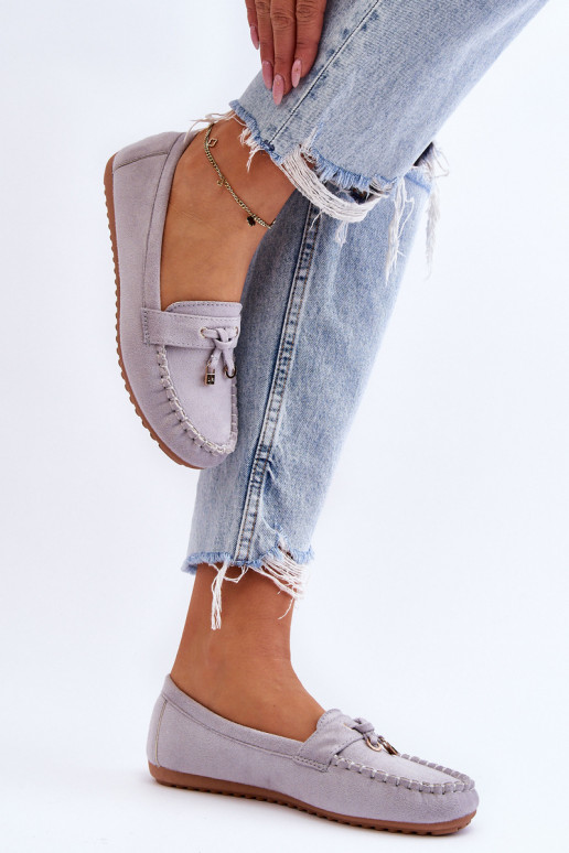 Klassikalised seemisnahast mokassiinid Halli värvi Good Time