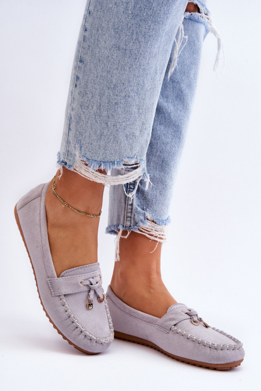 Klassikalised seemisnahast mokassiinid Halli värvi Good Time