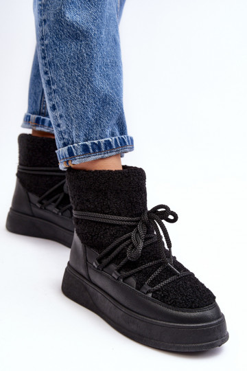  nööpidega lumesaapad platvormiga Must Ahatissa 2