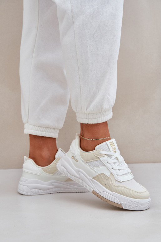 Sneakers tüüpi jalanõud platvormiga Big Star OO274A155 Valget-beeži värvi