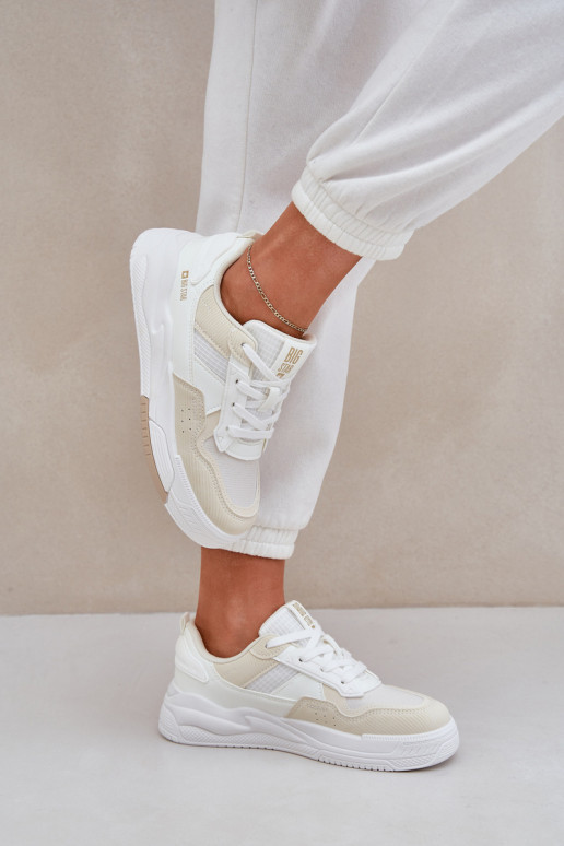 Sneakers tüüpi jalanõud platvormiga Big Star OO274A155 Valget-beeži värvi