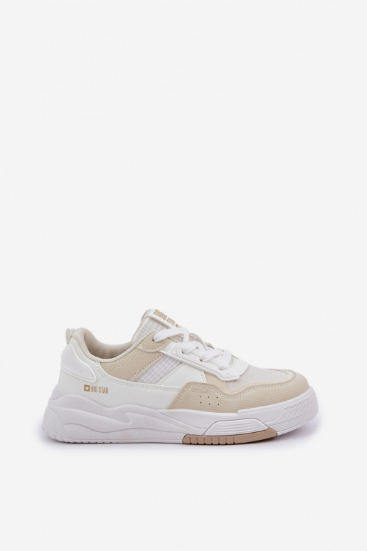 Sneakers tüüpi jalanõud platvormiga Big Star OO274A155 Valget-beeži värvi
