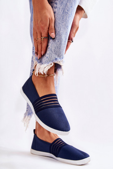  Spordijalatsid Riidest Slip-On tumesinist värvi Lilis 2