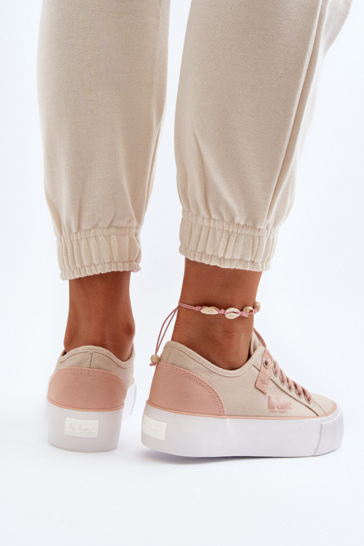 Riidest naiste saapad Lee Cooper LCW-24-31-2196 beeži värvi