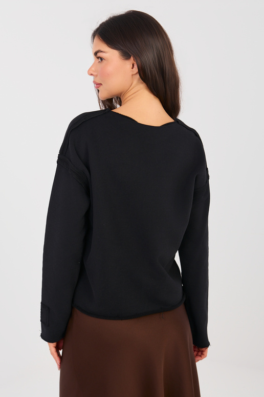 Tumesinine lukuga džemper must