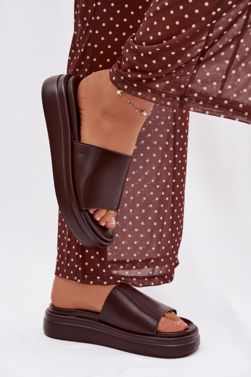 naiste plätud platvormiga Czekoladowe Tanelisse