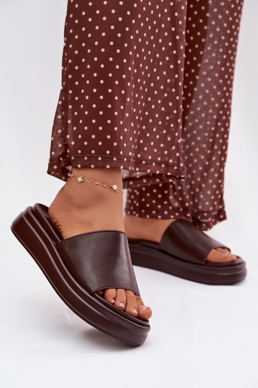 naiste plätud platvormiga Czekoladowe Tanelisse