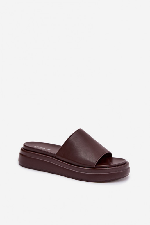 naiste plätud platvormiga Czekoladowe Tanelisse