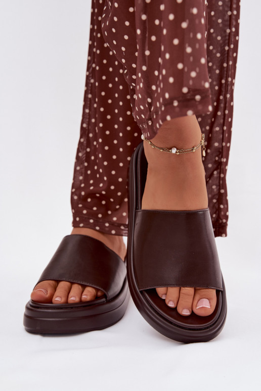 naiste plätud platvormiga Czekoladowe Tanelisse