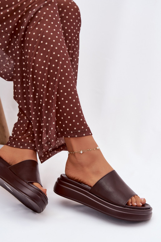 naiste plätud platvormiga Czekoladowe Tanelisse