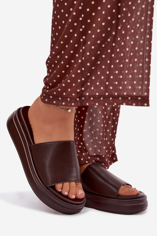 naiste plätud platvormiga Czekoladowe Tanelisse