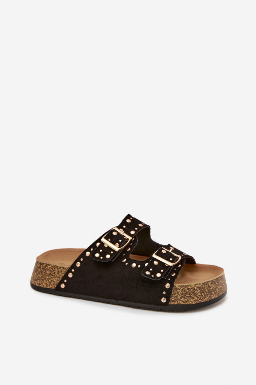 naiste plätud Ze Kuldset värvimi neetide ja pandlagami  Must Tervina