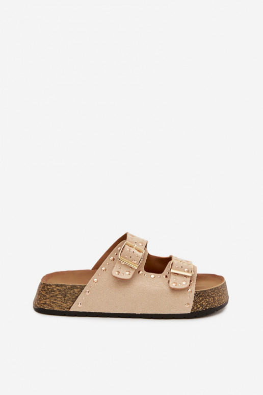 naiste plätud Ze Kuldset värvimi neetide ja pandlagami  Elevandiluu värvi Tervina