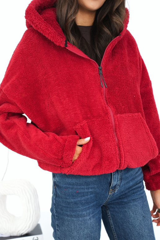 tumepunane bomberjakk