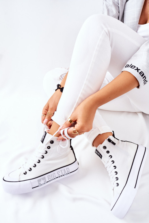 Naiste vabaajajalatsid tallaga Big Star II274014 valget värvi