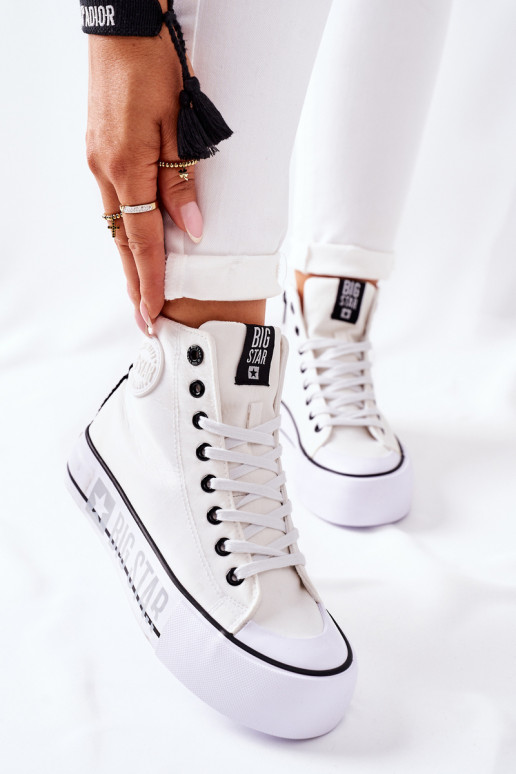 Naiste vabaajajalatsid tallaga Big Star II274014 valget värvi