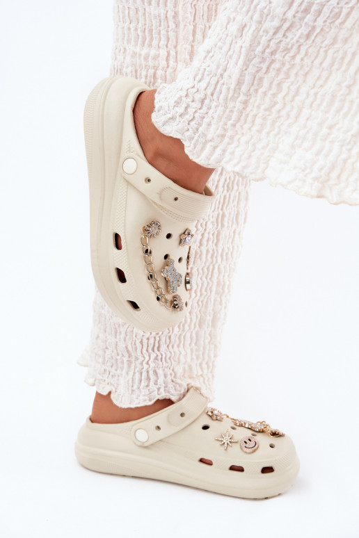 Kerged rannaplätud naiste plätud Z Przypinkami beeži värvi Linaviela