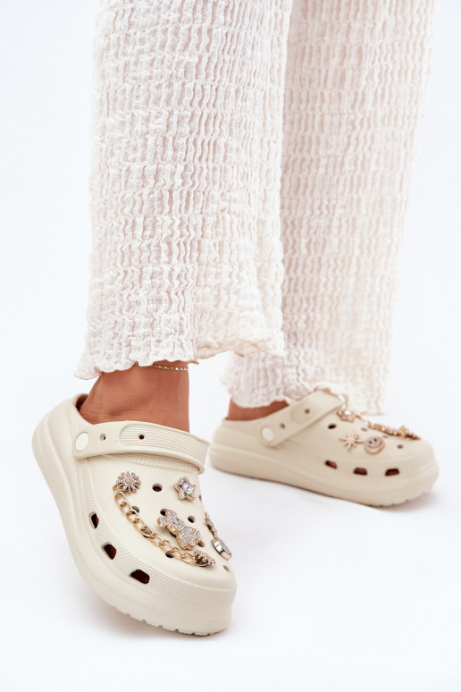 Kerged rannaplätud naiste plätud Z Przypinkami beeži värvi Linaviela