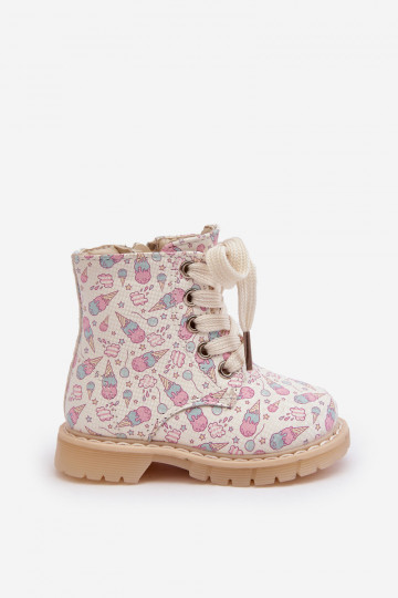 voodriga Naiste poolsaapad Laste jalanõud tõmblukuga beeži värvi Dolida 2