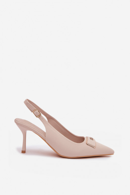 kõrge kontsaga kingad   Detalem Elevandiluu värvi Lurella