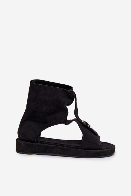 Naistesandaalid madala säärega Must Coralya