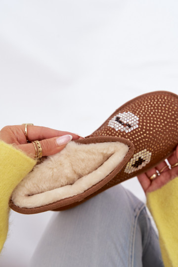 Kaunistustega  nööpidega lumesaapad  pruunid värvi Galivra 2