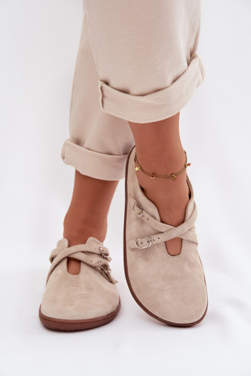   seemisnakhsed jalatsid Barefoot  Triipudega Zazoo N1271 Elevandiluu värvi 2